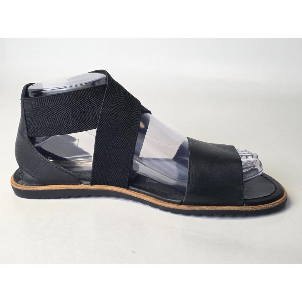 Sorel Ella II Women's Sandals Size 7 Black Leather Ankle Strap Shoes 1787541010 - Picture 8 of 12